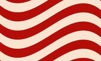 Background of simple red and beige wavy vector stripes