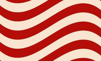 Background of simple red and beige wavy vector stripes
