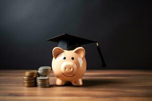 AI generated Smart Savings Graduation Dreams. photo