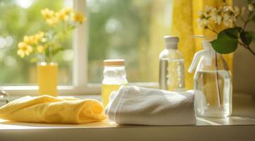 AI generated cleaning supplies how to use them and when photo