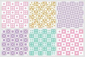 Various Colorful Check Patterns vector