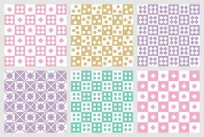 Various Colorful Check Patterns vector