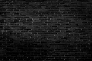 Abstract black brick wall pattern background and black backdrop, Blank copy space. photo