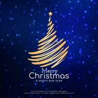 Modern Merry Christmas festival decorative greeting card vector