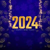 Stylish Happy new year 2024 celebration card vector