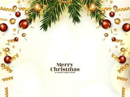 Merry Christmas festival stylish greeting card design vector