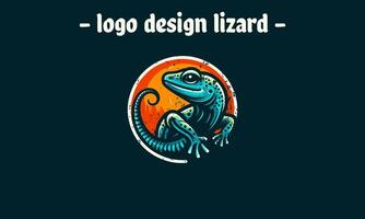 lizard colorful vector illustration mascot design