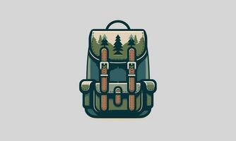 backpack vector illustration flat design