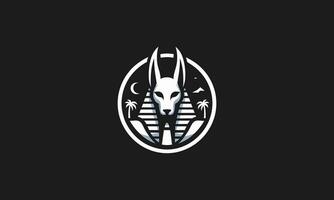 logo design of anubis vector illustration flat design