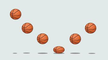 Basketball bouncing sprite sheet vector