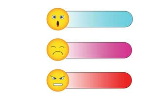 On and off switch buttons with emoticons vector