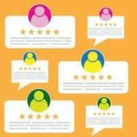 Unlock business growth with user reviews. Boost satisfaction with user feedback and customer ratings. Customer experience concept in vector illustration