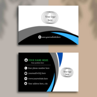 Creative and Clean Double-sided Business Card Template psd