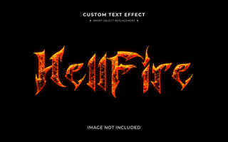 fuego 3d texto estilo efecto psd