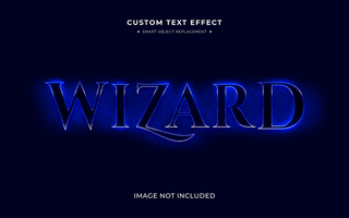 sorcier 3d texte style effet psd