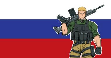ruso soldado antecedentes vector