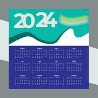 2024 calendar design template vector