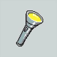 Pixel art illustration Flashlight. Pixelated Flashlight. Flashlight  pixelated for the pixel art game and icon for website and video game. old school retro. vector