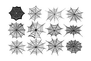 Spider webs set. Vector illustration design.