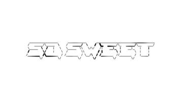 So sweet ascii animation on white background. Ascii art code symbols with shining and glittering sparkles effect backdrop. Attractive attention promo. video