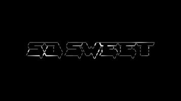 So sweet ascii animation on black background. Ascii art code symbols with shining and glittering sparkles effect backdrop. Attractive attention promo. video