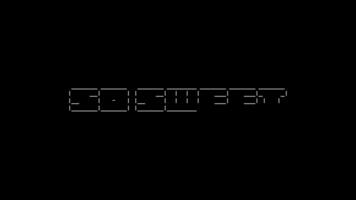 zo zoet ascii animatie lus Aan zwart achtergrond. ascii code kunst symbolen schrijfmachine in en uit effect met lusvormige beweging. video