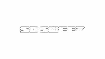 così dolce ascii animazione ciclo continuo su bianca sfondo. ascii codice arte simboli macchina da scrivere nel e su effetto con loop movimento. video