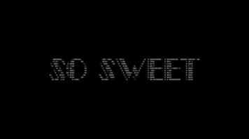 So sweet ascii animation on black background. Ascii art code symbols with shining and glittering sparkles effect backdrop. Attractive attention promo. video