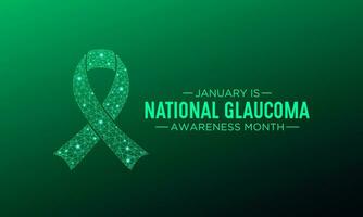 National Glaucoma Awareness month is observed every year in january. January is Glaucoma Awareness Month. Eye health and vision care concept for banner design. Vector illustration.