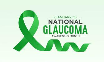 National Glaucoma Awareness month is observed every year in january. January is Glaucoma Awareness Month. Eye health and vision care concept for banner design. Vector illustration.