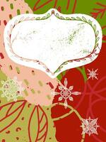 christmas background with a frame and snowflakes vector