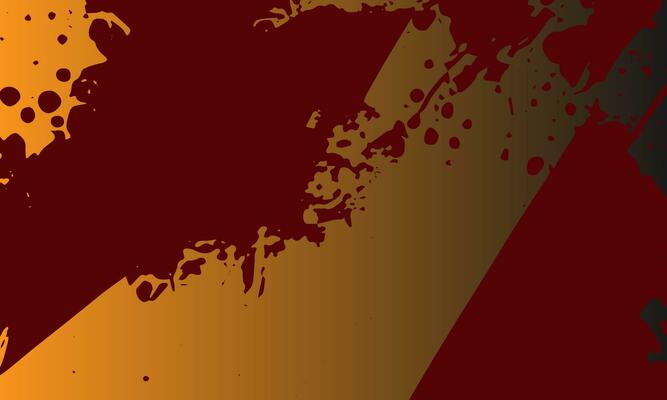 a red and black background with splatters