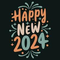 new year shirt design 2024,appy New Year Typography T-shirt vector