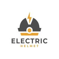 eléctrico Actual la seguridad casco logo vector