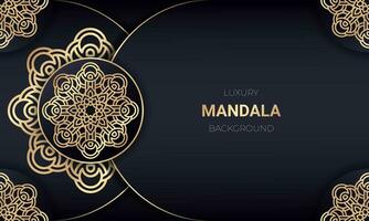 Luxury mandala background design with golden color. - Vector. vector