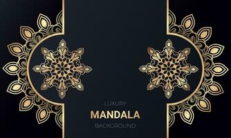 Luxury mandala background design with golden color. - Vector. vector