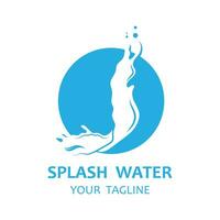 splash water logo vector icon illustration design