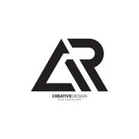 Letter Ar modern initial creative abstract monogram typography logo vector