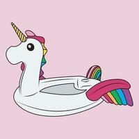 Unicorn Inflatable Adult Baby Boat vector