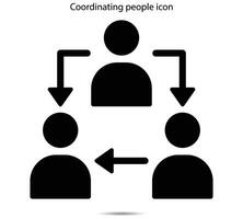 Coordinating people icon vector