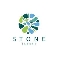 Stone Logo, Premium Elegant Design, Stone Balance Vector, Stepping Rock Walking Icon Illustration Design vector