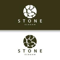 Stone Logo, Premium Elegant Design, Stone Balance Vector, Stepping Rock Walking Icon Illustration Design vector