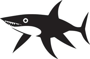 silhouette of shark vector