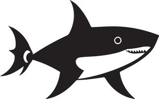 silhouette of shark vector