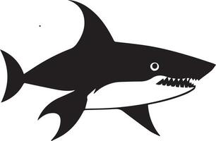 silhouette of shark vector