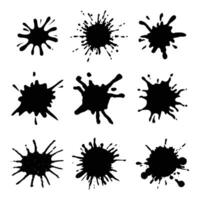 Ink Splash strokes set vector