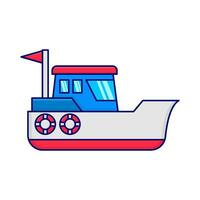 boat transportation ocean illustration vector