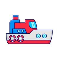 speed boat transportation ocean illustration vector