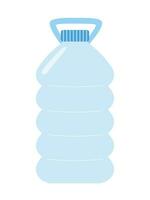 Plastic 5 liters bottle for water vector flat illustration