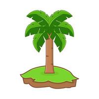 palm tree in garden green illustration vector